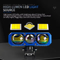 Axle Hub 300W LED Motorcycle Guardrail Light – Triple Lens Focusing Lamp