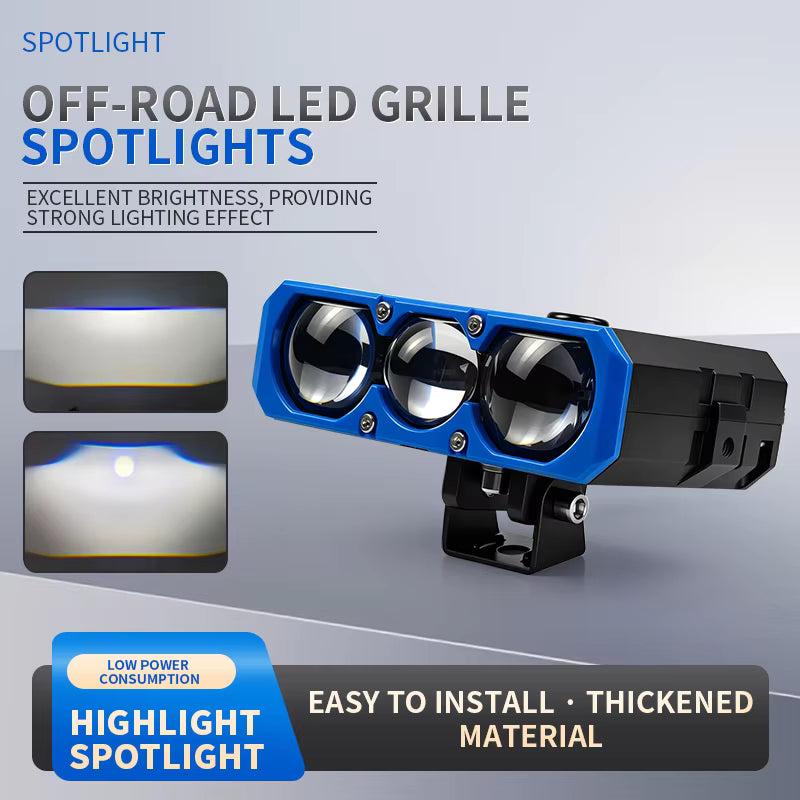 Axle Hub 300W LED Motorcycle Guardrail Light – Triple Lens Focusing Lamp